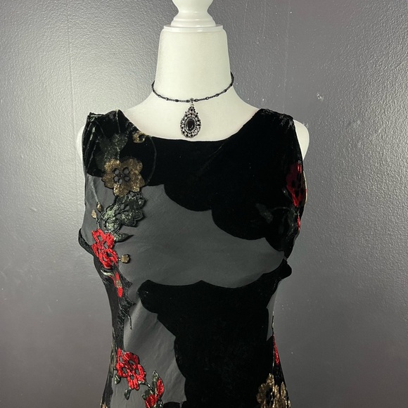 Vintage silk maxi goth gown - Picture 3 of 4